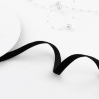 Лента бархатная, 10 мм, 18 &plusmn; 1 м, цвет чёрный №03