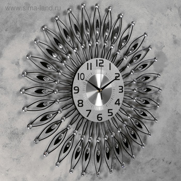 Часы настенные, серия: Ажур, "Пелинья", плавный ход,  60 х 60 см, d-22 см
