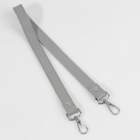 Ручка для сумки, с карабинами, 60 ± 1 см × 2 см, цвет серый Ручка для сумки, с карабинами, 60 ± 1 см × 2 см, цвет серый