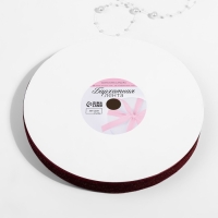 Лента бархатная, с золотым люрексом, 15 мм, 18 &plusmn; 1 м, цвет бордовый №46