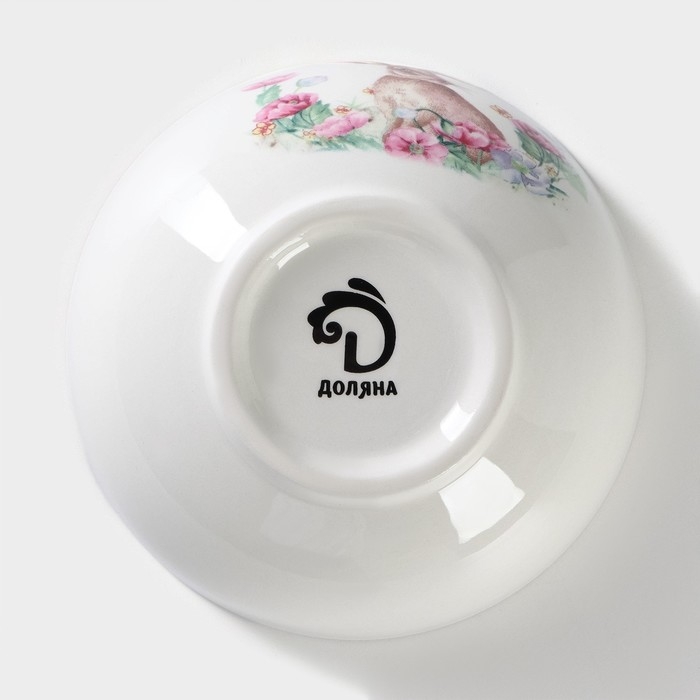 Миска фарфоровая Доляна &laquo;Зайка&raquo;, 250 мл, d=11,3 см