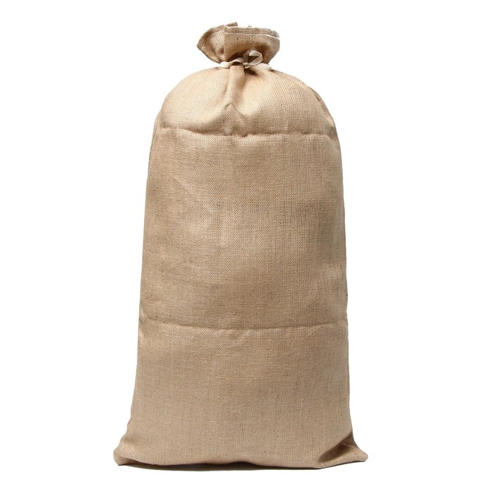 Мешок джутовый, 45 × 90 см, плотность 420 г/м², плетение 69 × 63 нити, с завязками Мешок джутовый, 45 × 90 см, плотность 420 г/м², плетение 69 × 63 нити, с завязками