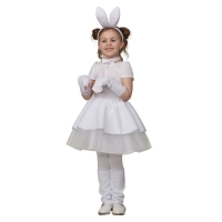 Карнавальный костюм «Зайка Буся», юбка, гетры, перчатки, бантик на шею, ободок, рост 110–134 см Карнавальный костюм «Зайка Буся», юбка, гетры, перчатки, бантик на шею, ободок, рост 110–134 см