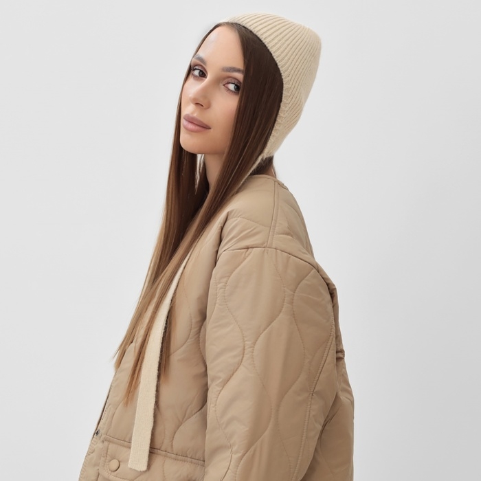 Чепчик женский MIST с шерстью кролика, р-р 56 см, беж Чепчик женский MIST с шерстью кролика, р-р 56 см, беж