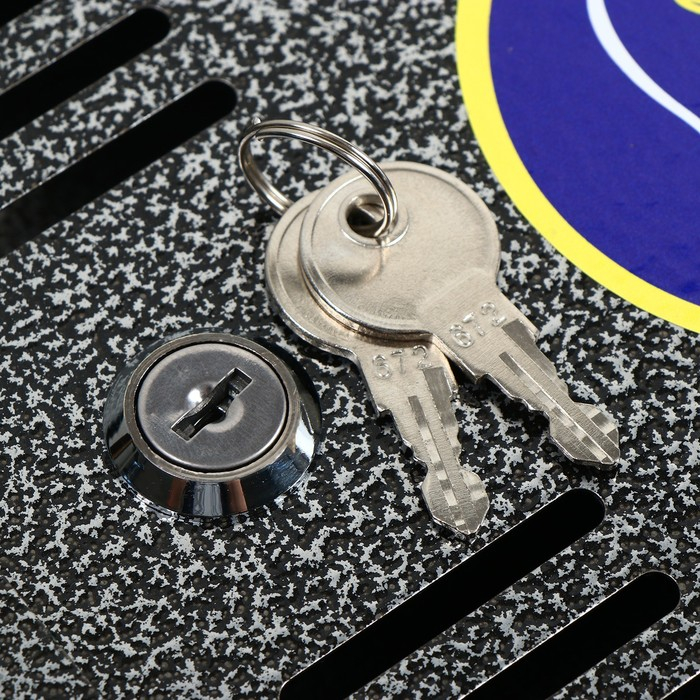 Ящик почтовый с замком, горизонтальный &laquo;Широкий&raquo;, серебристый