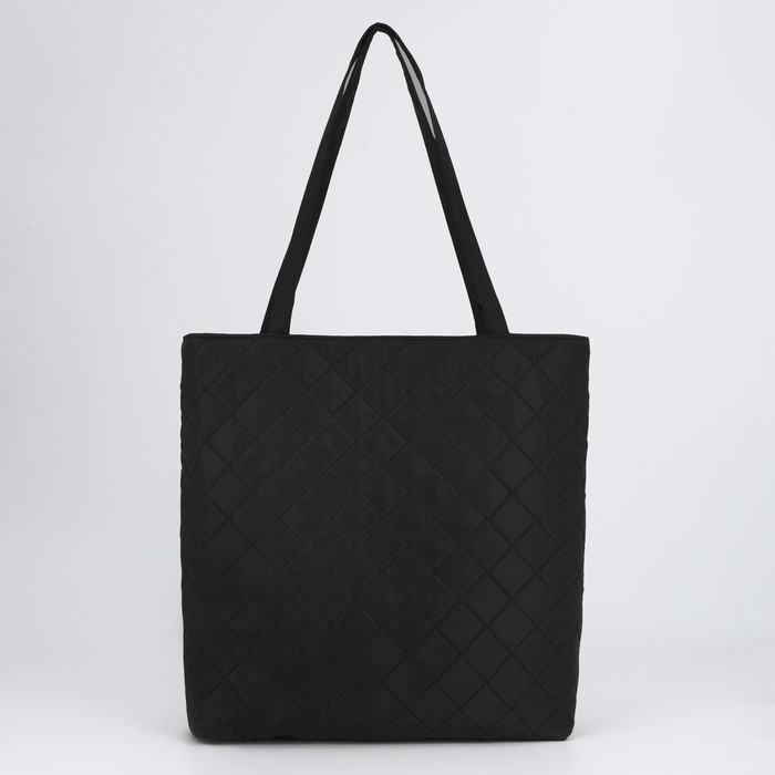 Шопер женский болоньевый, 40х35х7см, чёрный цвет Шопер женский болоньевый, 40х35х7см, чёрный цвет