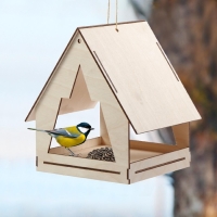 Kopмушка для птиц, 22 &times; 17 &times; 17 см, разобранная, &laquo;Юрта&raquo;, Greengo