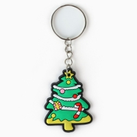 Брелок новогодний, для ключей, резиновый &laquo;Рождественская ёлка&raquo; 3 х 10,5 см