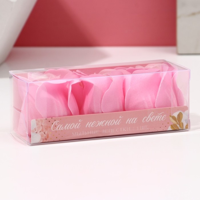 Мыло лепестковое &laquo;Самой нежной на свете&raquo;, 3 х 11 г, аромат цветочный, ЧИСТОЕ СЧАСТЬЕ