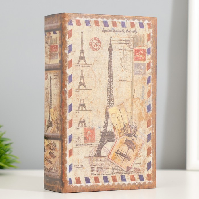 Шкатулка книга - сейф &laquo;Письмо во Францию&raquo;, искусственная кожа, 17&times;11&times;5 см