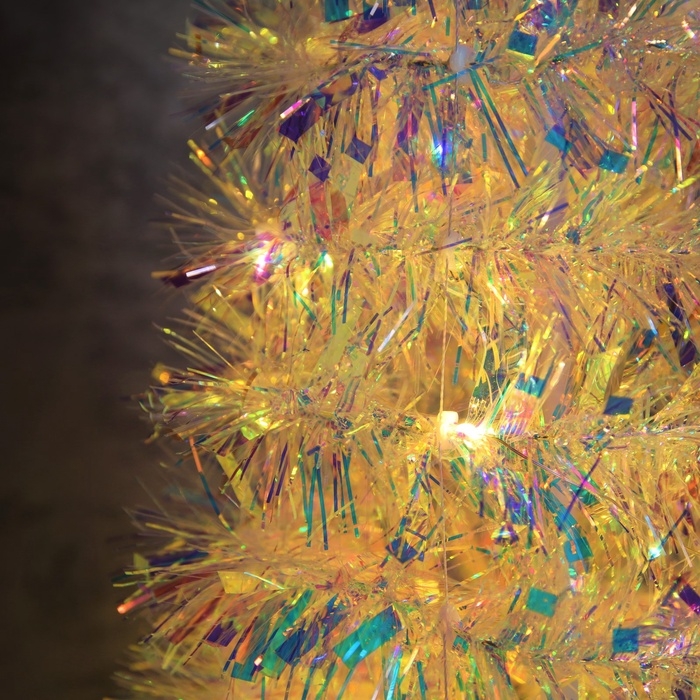 Фигура из мишуры "Волшебная елка" 120х40 см, Т/БЕЛЫЙ