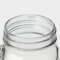 Кружка стеклянная Доляна &laquo;Золотой фламинго&raquo;, 450 мл, 10&times;7,5&times;13 см, с ручкой, крышкой и трубочкой