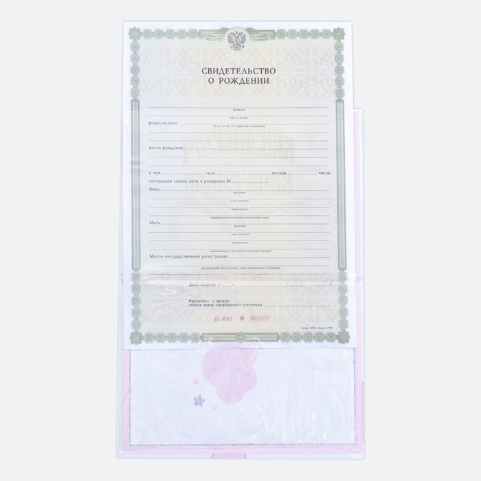 Папка для свидетельства о рождении &laquo;Малышка&raquo;, А5