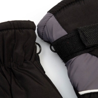 Перчатки зимние детские MINAKU, цв.серый/чёрный, р-р 16 (18 см)