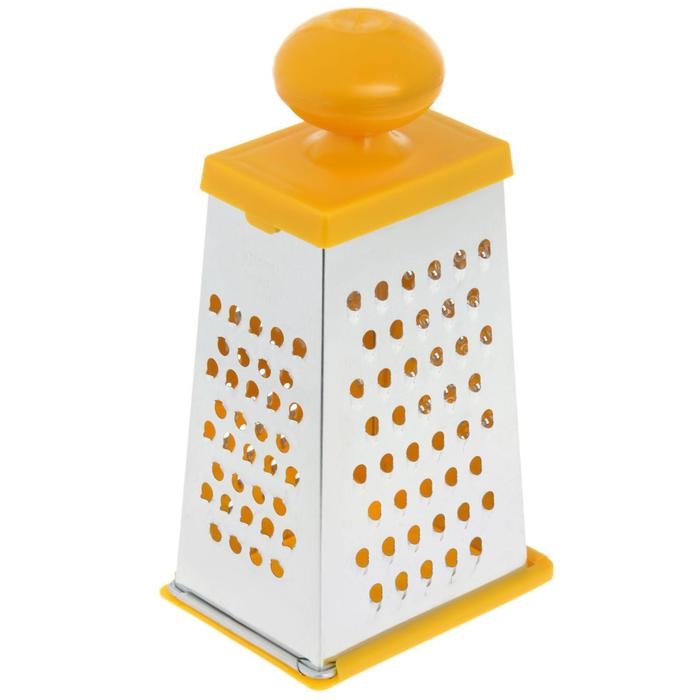 Тёрка &laquo;Комфорт&raquo; 4 грани, с крышкой-дозатором и круглой пластмассовой ручкой, 11&times;8,5&times;23 см, цвет МИКС