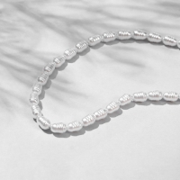 Бусины пластиковые на нити «Жемчуг» 0,6×0,4×0,4 см, (набор 180 шт.), цвет белый Бусины пластиковые на нити «Жемчуг» 0,6×0,4×0,4 см, (набор 180 шт.), цвет белый