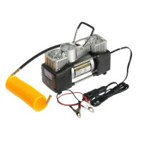 Компрессор, двухпоршневой, автомобильный 12В, 85 л/мин, сумка, серебристый Компрессор, двухпоршневой, автомобильный 12В, 85 л/мин, сумка, серебристый