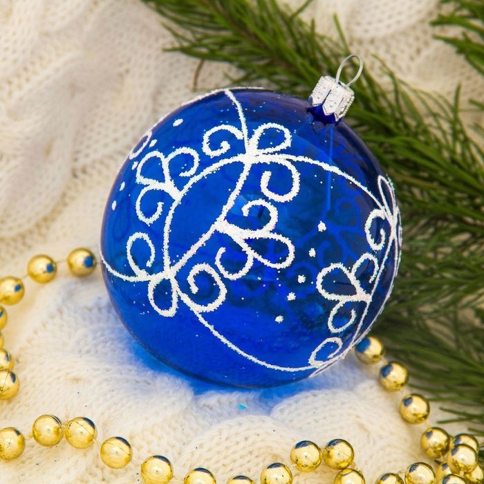 Набор новогодних шаров "Диадема" (набор 4 шт) d-7,5 см