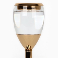 Подсвечник металл, стекло на 1 свечу &laquo;Безмятежность&raquo; цвет золото 11 х 11 х 21 см