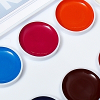 Акварель 12 цветов, ErichKrause Jolly Friends, с палитрой и кистью, твёрдый пластик, европодвес