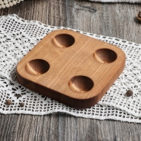 Подставка для яиц и кекса Adelica, 4 отделения, d=13 см, 13&times;13&times;1,8 см, массив берёзы