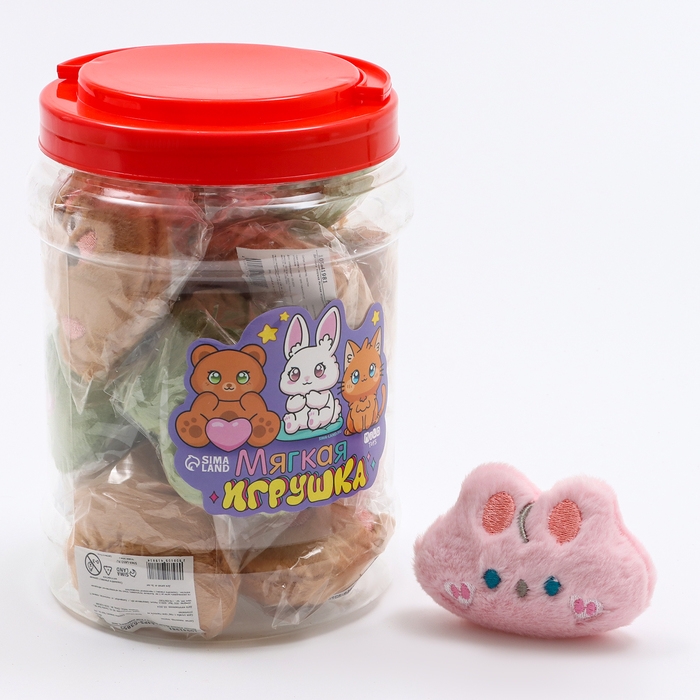 Мягкая игрушка в банке , микс 6 см