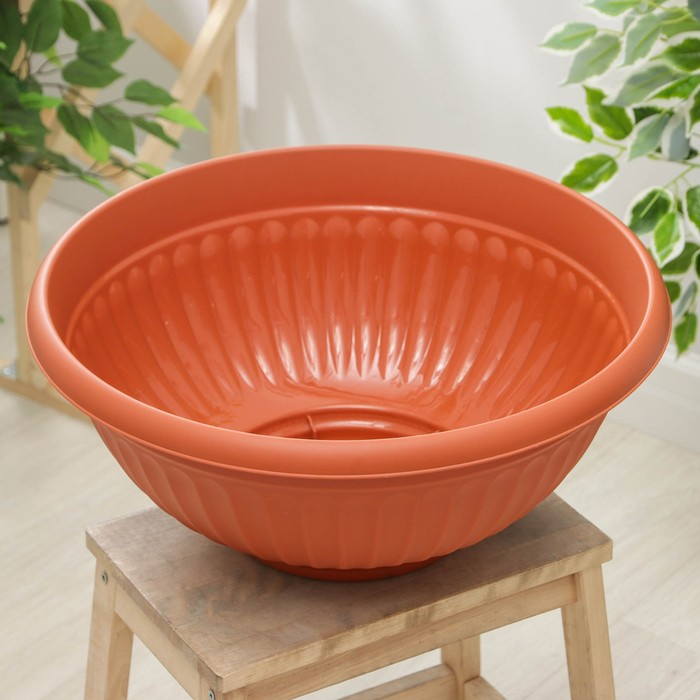 Кашпо-миска &laquo;Ливия&raquo;, d=50 см, 20 л, цвет терракот