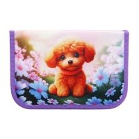 Пенал 3 секции, вкладка внутри, 140 х 210 х 40 мм, тканевый, Calligrata TOP Block "Милый пушистик" Пенал 3 секции, вкладка внутри, 140 х 210 х 40 мм, тканевый, Calligrata TOP Block "Милый пушистик"