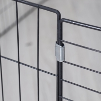 Вольер для животных "Пижон" 6 секций на клипсах 60 х 60 см, ш.п. 37-40 мм, складной, черный