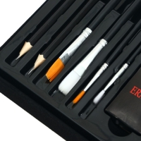 Набор для рисования складной, в чемоданчике голубой