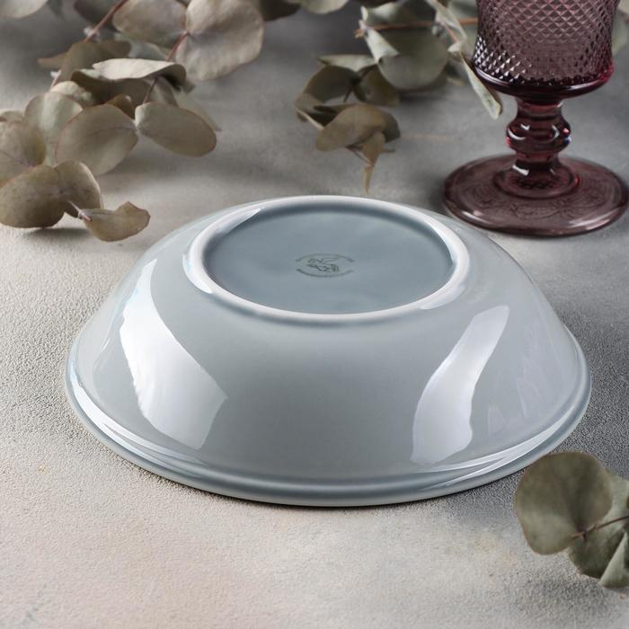 Салатник &laquo;Акварель&raquo;, 600 мл, цвет светло-серый