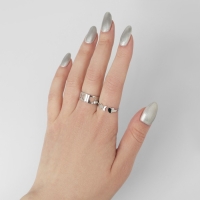 Набор колец 2 штуки «Неразлучники» нежность, цвет серебро, безразмерные Набор колец 2 штуки «Неразлучники» нежность, цвет серебро, безразмерные