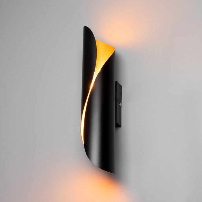 Бра "Хлоя" 2хG9 5Вт черный золото 12х12х48см