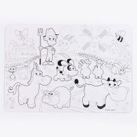 Трафарет для малышей &laquo;Весёлая ферма&raquo; с раскраской