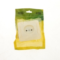 Розетка одноместная Luazon Lighting "Орион", 10 А, скрытая, без з/к, бежевая Розетка одноместная Luazon Lighting "Орион", 10 А, скрытая, без з/к, бежевая