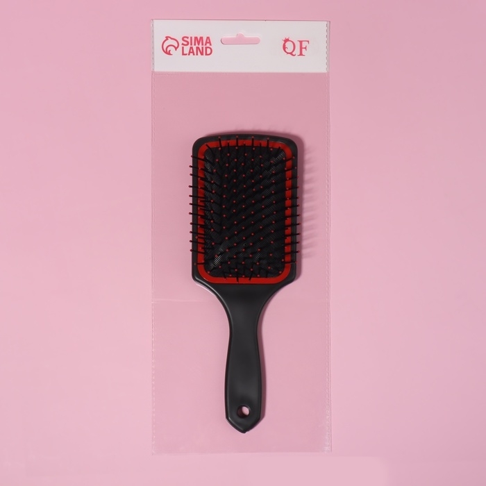 Расчёска массажная, широкая, 8 &times; 24 см, цвет МИКС