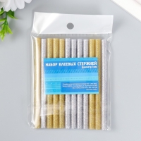 Клеевые стержни для клеевого пистолета "Золото и серебро" 7ммх10 см (набор 12 шт) Клеевые стержни для клеевого пистолета "Золото и серебро" 7ммх10 см (набор 12 шт)