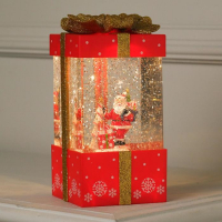 Светодиодная фигура «Подарок красный» 10 × 19 × 10 см, пластик, батарейки ААх3 (не в комплекте), USB, свечение тёплое белое Светодиодная фигура «Подарок красный» 10 × 19 × 10 см, пластик, батарейки ААх3 (не в комплекте), USB, свечение тёплое белое