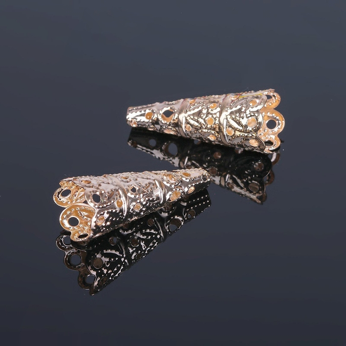 Шапочки для бусин (набор 10 шт.), СМ-103-1, 23×14 мм, цвет золото Шапочки для бусин (набор 10 шт.), СМ-103-1, 23×14 мм, цвет золото