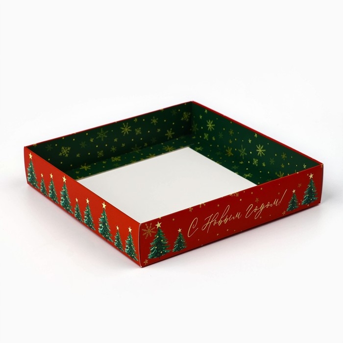 Коробка для кондитерских изделий «С Новым счастьем», 15 х 15 х 20 см, Новый год Коробка для кондитерских изделий «С Новым счастьем», 15 х 15 х 20 см, Новый год