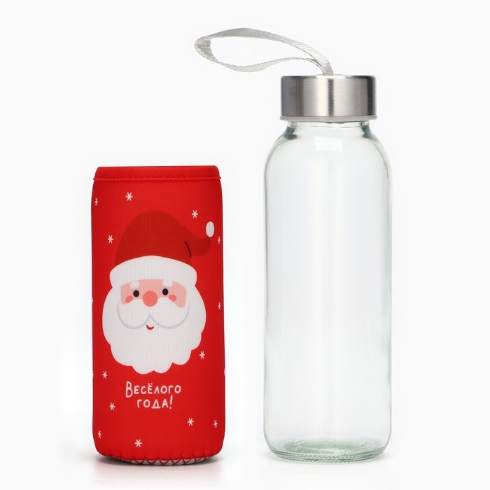 Бутылка для воды в чехле новогодняя SVOBODA VOLI «Веселого года», 350 мл Бутылка для воды в чехле новогодняя SVOBODA VOLI «Веселого года», 350 мл