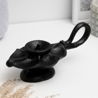 Подсвечник "Лампа" черный 6х7х15см