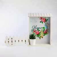 Ключница настенная &laquo;Home&raquo;, цветы, 22,5 х 30,5 х 5,7 см.