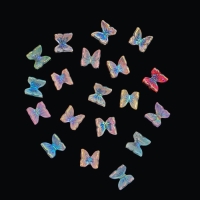 Фигурки для дизайна ногтей &laquo;Бабочки&raquo;, объёмные, цвет разноцветный/полупрозрачный