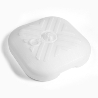 Подставка под зонт квадратная белая, d основания 43 см, h - 13 см, 16 л, d зонта 20-32 мм