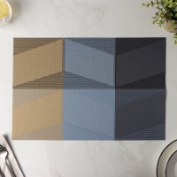 Салфетка сервировочная на стол &laquo;Пудра&raquo;, 45,5&times;30 см, цвет бежево-синий