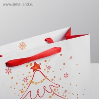 Пакет подарочный новогодний ламинированный квадратный &laquo;Снежного Нового года!&raquo;, 30 х 30 х 12см, Новый год