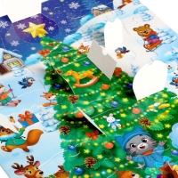 Пазлы с окошками «Новый год в лесу», 10 окошек, 20 деталей Пазлы с окошками «Новый год в лесу», 10 окошек, 20 деталей