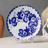 Тарелка декоративная &laquo;Рисунок Гжель&raquo;, D = 20 см