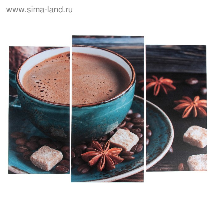 Модульная картина "Капучино"  (2-25х52; 1-30х60) 60х80 см